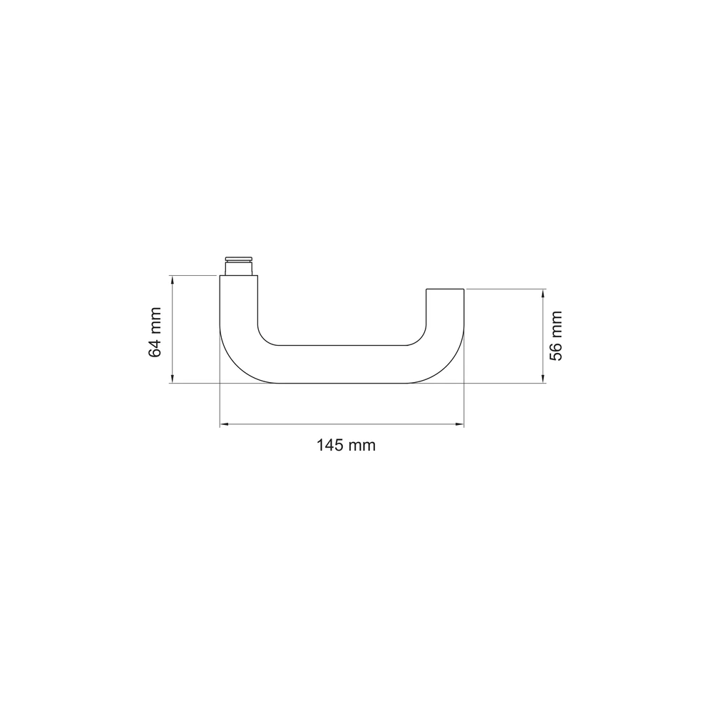 Technische Zeichnung [EDF17V 71] Karcher Türdrücker Kreta XL EDF17V (Ersatz, Edelstahl)