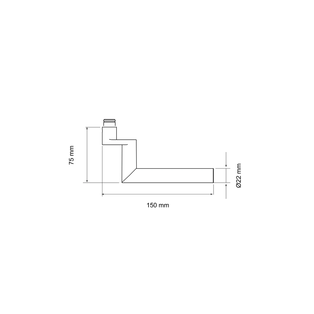 Technische Zeichnung [ER18RMGF 4P 71] Karcher Türgriff-Garnitur Rhodos XL ER18RMGF (Edelstahl) (4P)