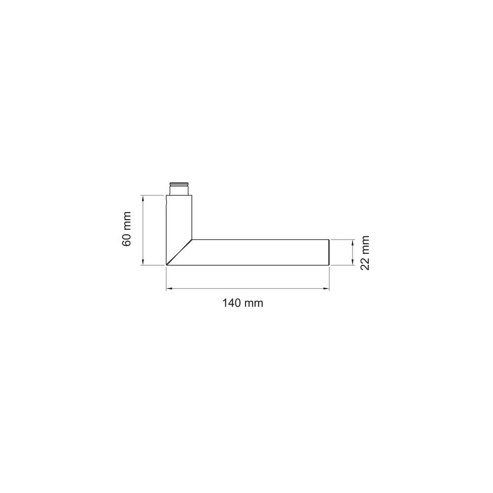 Technische Zeichnung [EDF18V 71] Karcher Türdrücker Rhodos XL EDF18V (Ersatz, Edelstahl)
