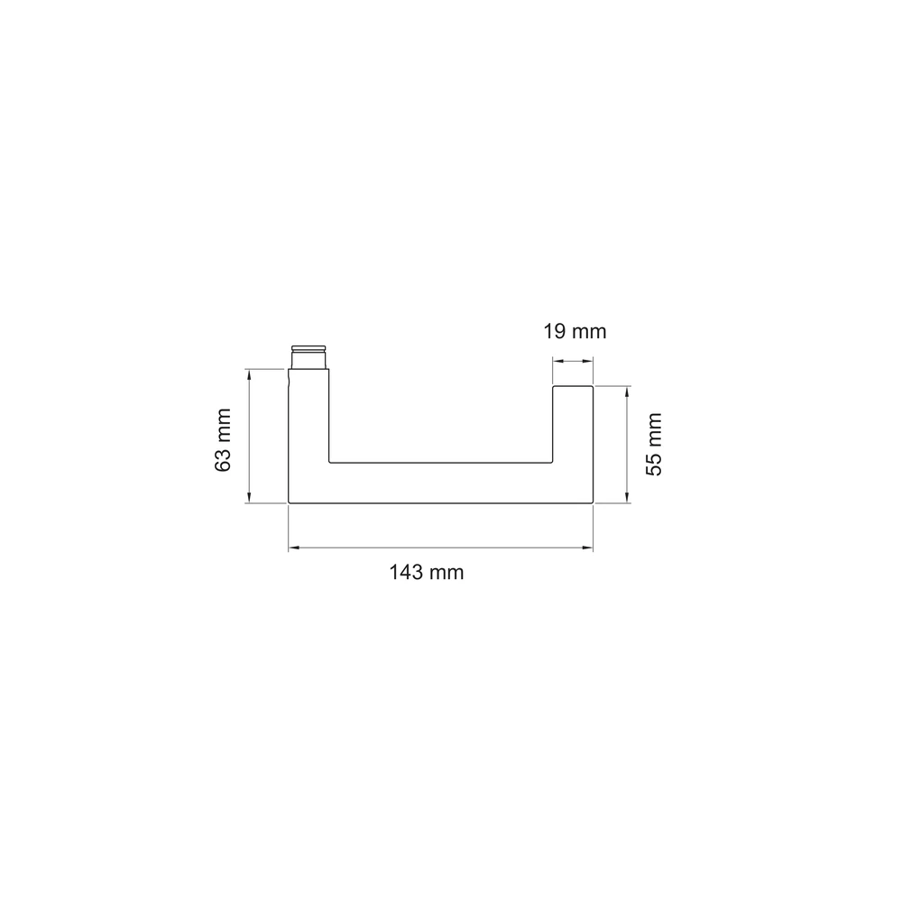 Technische Zeichnung [EDF20V 83] Karcher Türdrücker Kos EDF20V (Ersatz, Edelstahl) (Kosmos Schwarz)