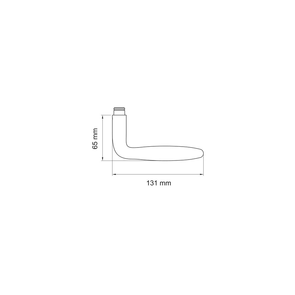 Technische Zeichnung [EDF24 83] Karcher Türdrücker Korfu EDF24 (Ersatz, Edelstahl)