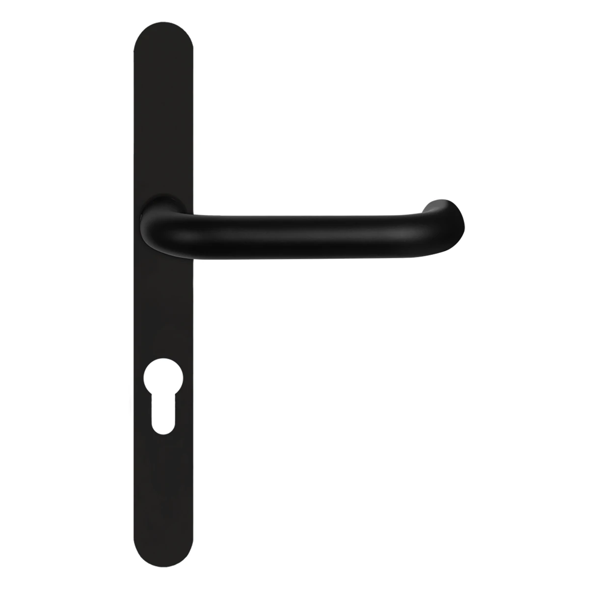 [ELRM27A PZ072 83] Karcher Schmalrahmenschild Kreta ELRM27A (Edelstahl) (Kosmos Schwarz, PZ072, Profilzylinder)