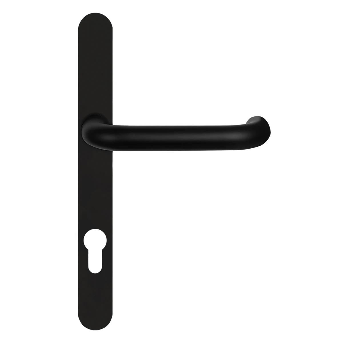 [ELRM27A PZ092 83] Karcher Schmalrahmenschild Kreta ELRM27A (Edelstahl) (Kosmos Schwarz, PZ092, Profilzylinder)