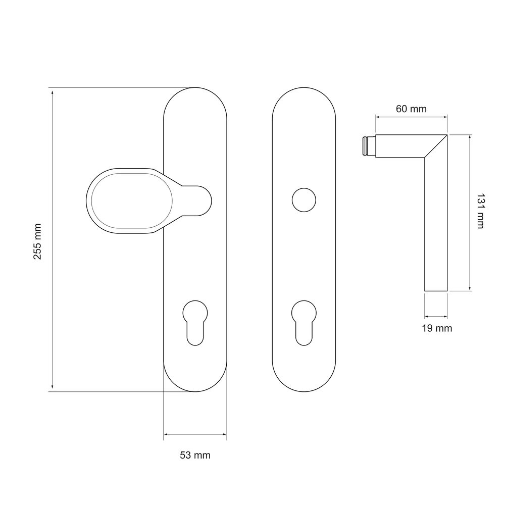 Technische Zeichnung [DESG28 675F PZ88 83] Karcher Schutzgarnitur Standard DESG28 (einbruchhemmend, Edelstahl) - Variante: 675F (675F)