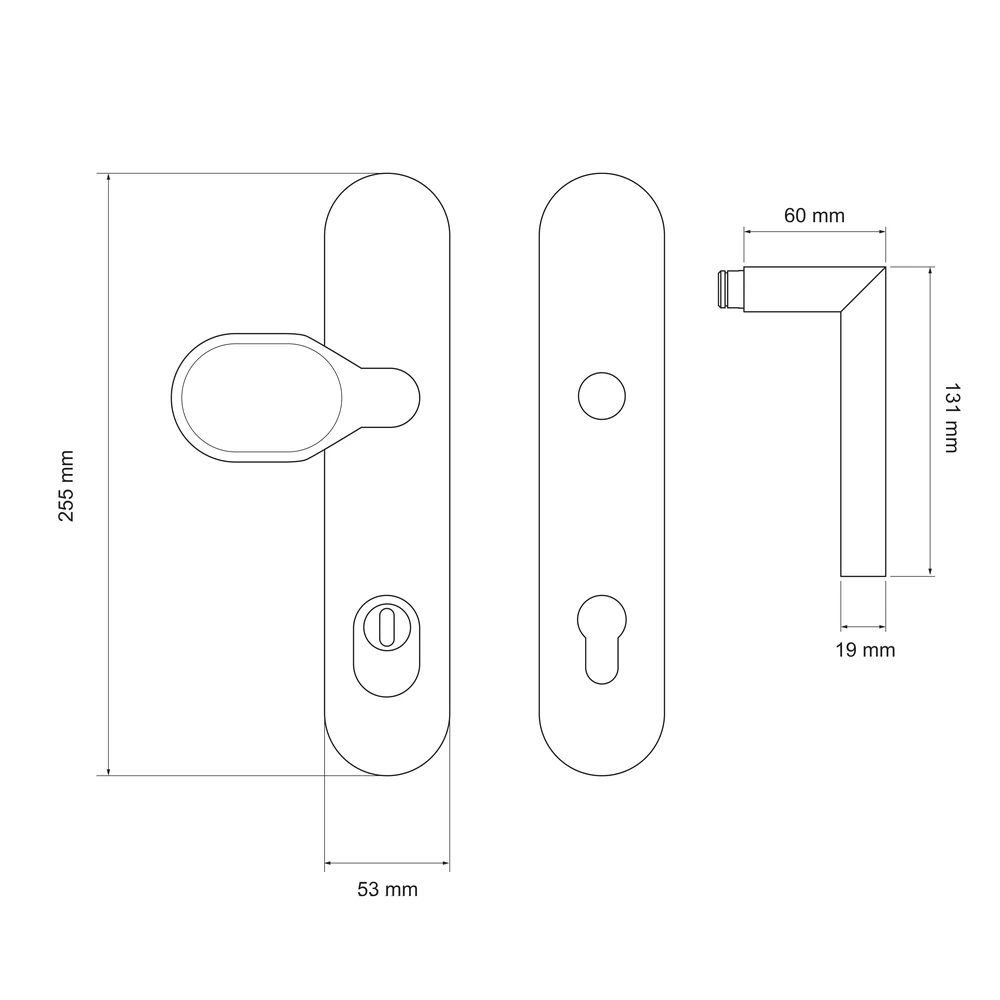 Technische Zeichnung [DESG28 675KF PZ88 83] Karcher Schutzgarnitur Standard DESG28 (einbruchhemmend, Edelstahl) (675KF)