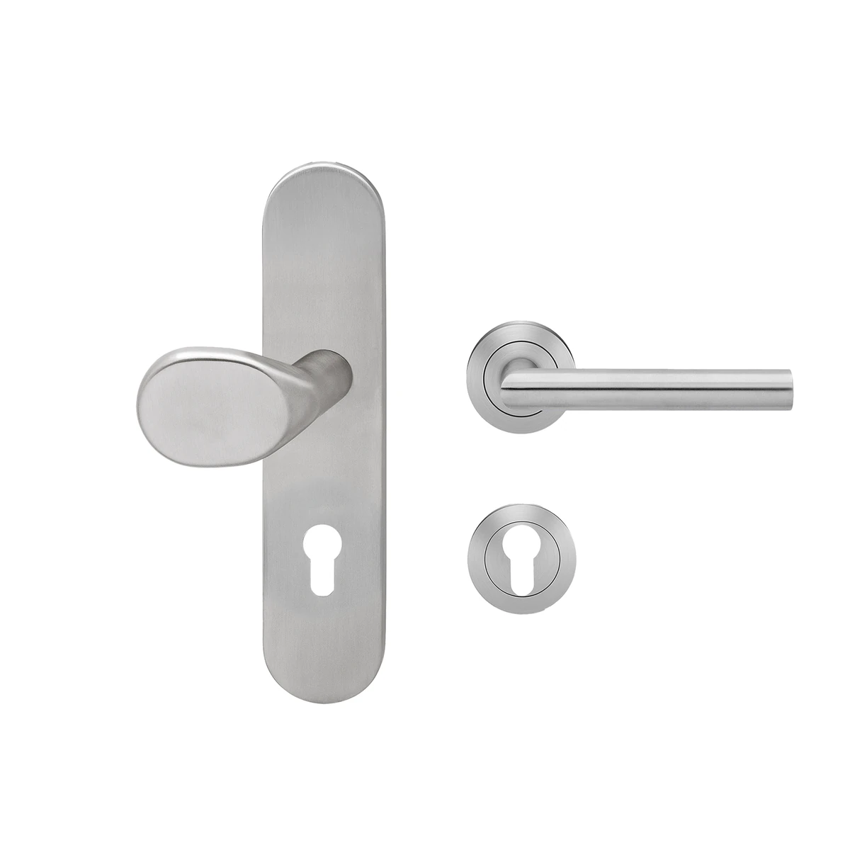 [DESGR28 680F PZ88 71] Karcher Schutzgarnitur mit Rosette DESGR28 (einbruchhemmend, Edelstahl) (Edelstahl matt, 680F)