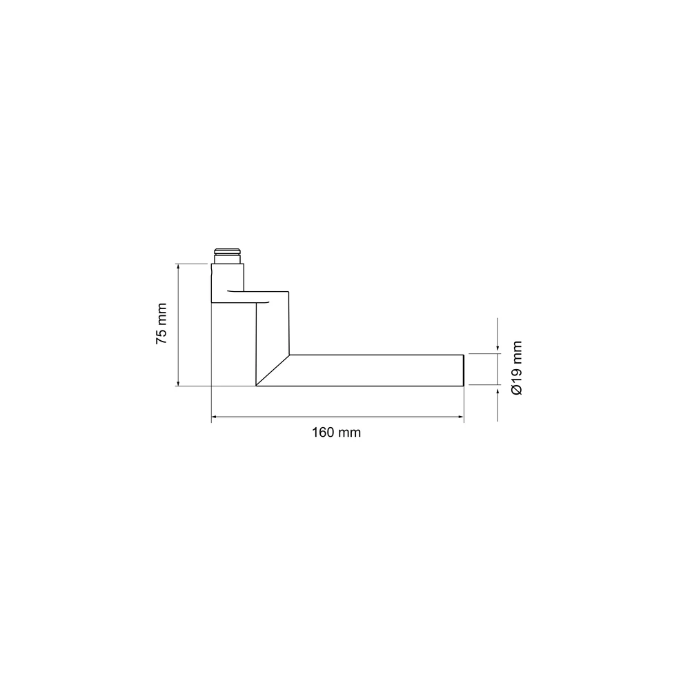 Technische Zeichnung [ER28RMGF RL 71] Karcher Türgriff-Garnitur Rhodos ER28RMGF (Edelstahl) (Edelstahl matt, RL)