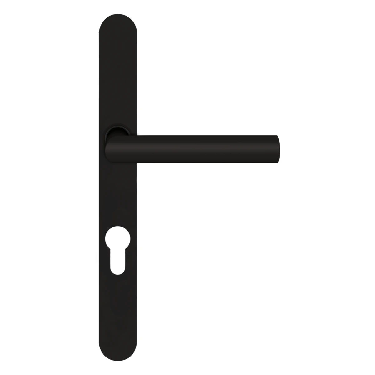 [ELRM28A PZ072 83] Karcher Schmalrahmenschild Rhodos ELRM28A (Edelstahl) (Kosmos Schwarz, PZ072, Profilzylinder)