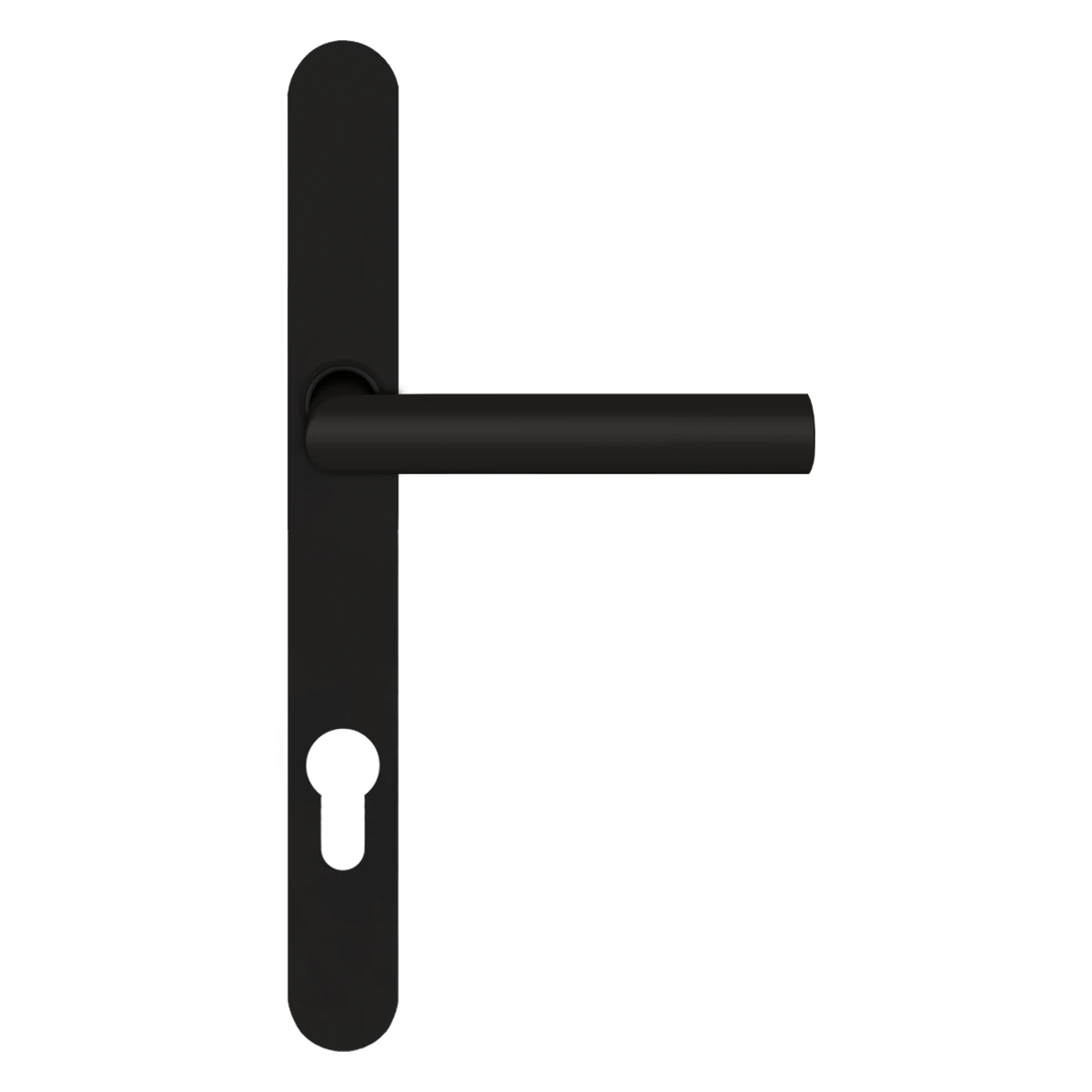 [ELRM28A PZ092 83] Karcher Schmalrahmenschild Rhodos ELRM28A (Edelstahl) (Kosmos Schwarz, PZ092, Profilzylinder)