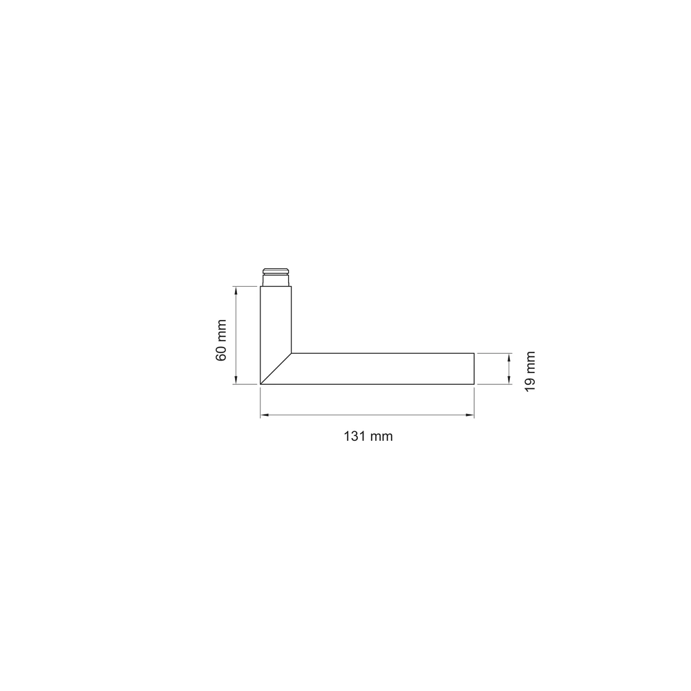 Technische Zeichnung [ED28 71] Karcher Türdrücker Rhodos (Ersatz, Edelstahl) (Edelstahl matt)