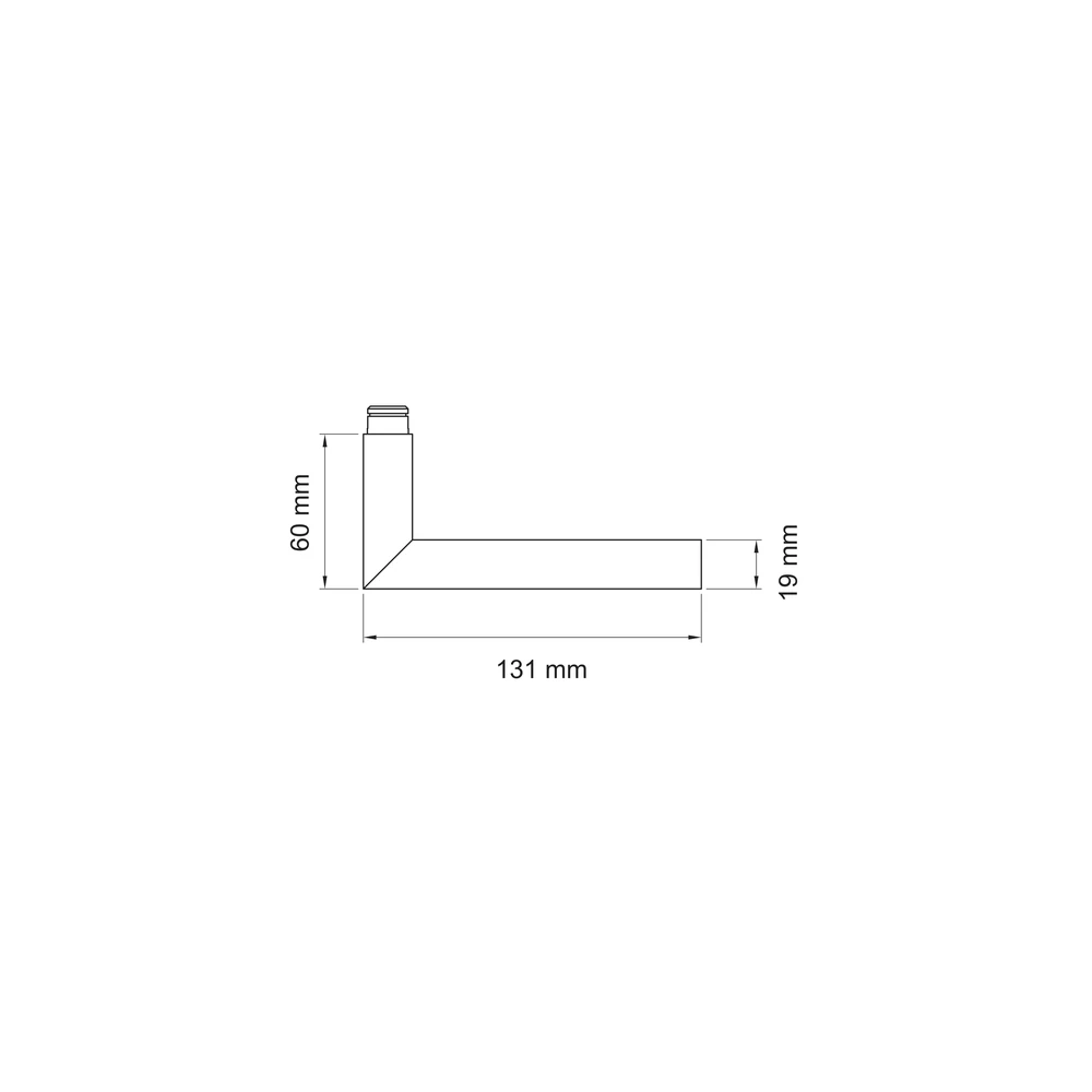 Technische Zeichnung [EDF28V 71] Karcher Türdrücker Rhodos EDF28V (Ersatz, Edelstahl)