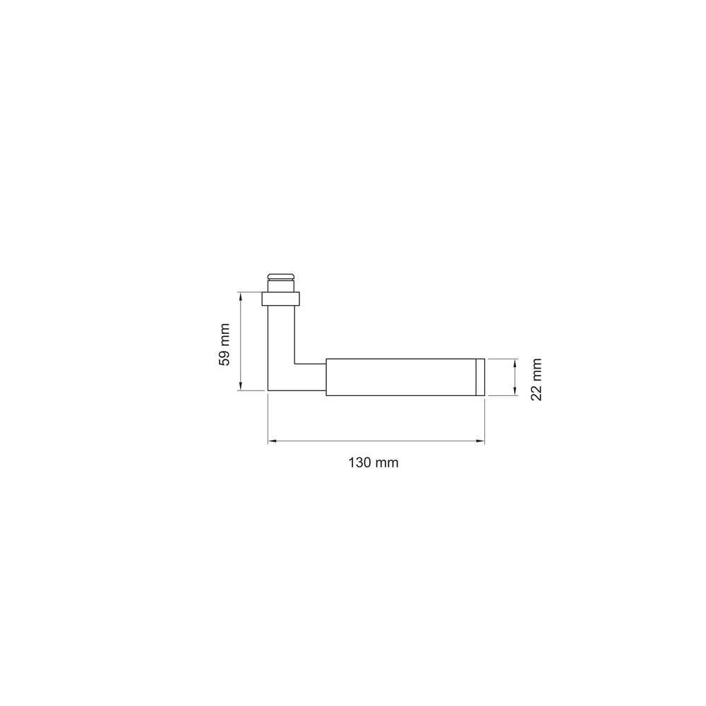 Technische Zeichnung [ED31 72] Karcher Türdrücker Tasmania (Ersatz, Edelstahl) (Edelstahl poliert)