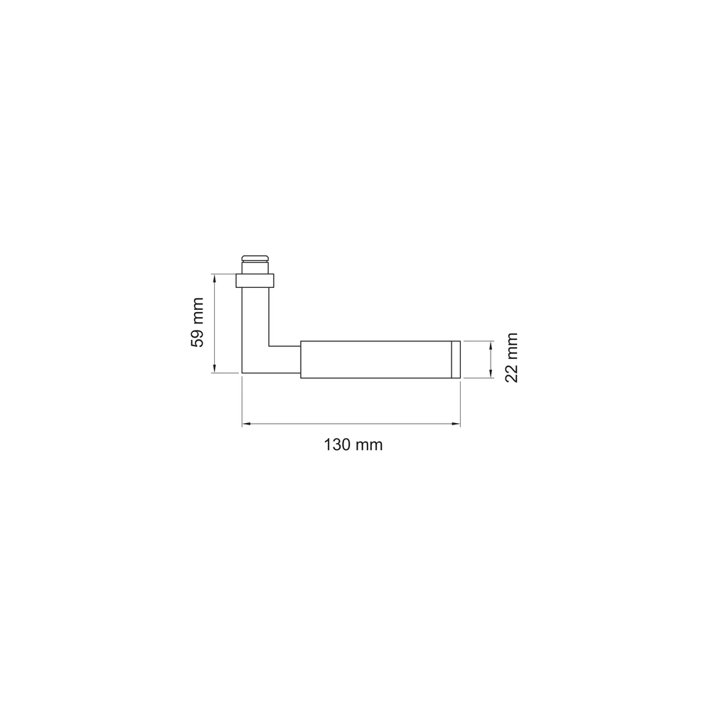 Technische Zeichnung [EDF31 72] Karcher Türdrücker Tasmania EDF31 (Ersatz, Edelstahl) (Edelstahl poliert)