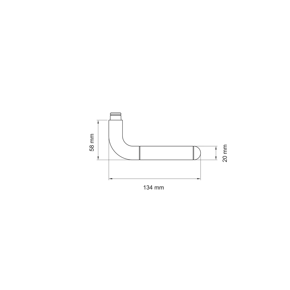 Technische Zeichnung [EDS35 71] Karcher Türdrücker Lignano Steel EDS35 (Ersatz, Edelstahl) (Edelstahl matt)