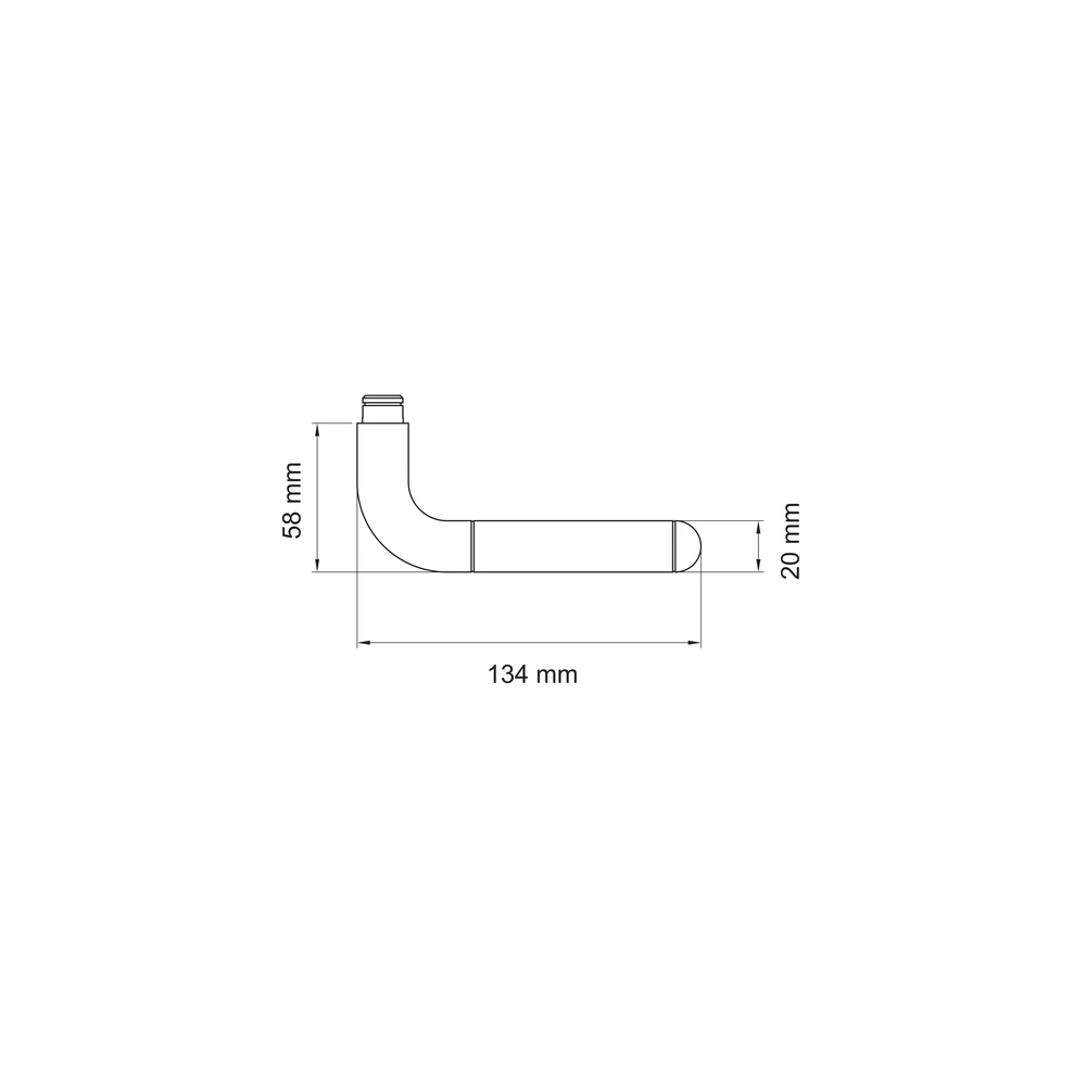 Technische Zeichnung [EDF35 73] Karcher Türdrücker Lignano Steel EDF35 (Ersatz, Edelstahl) (Edelstahl poliert / matt)