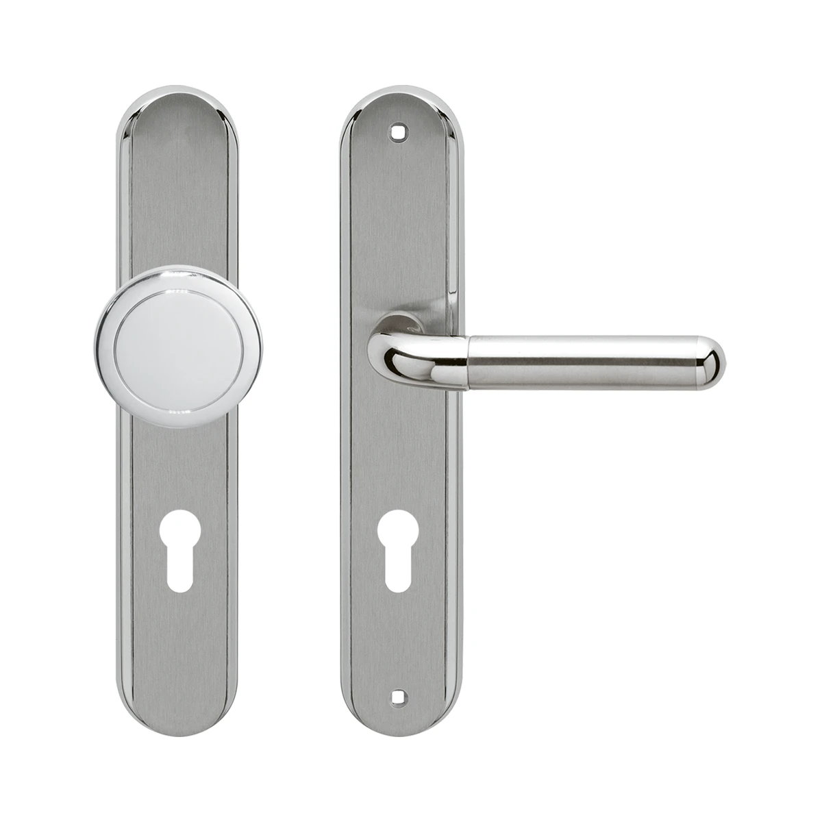 Karcher Türgriff-Garnitur Lignano Steel RL35 (Edelstahl) - Variante: WGL72, Ausführung: Buntbart