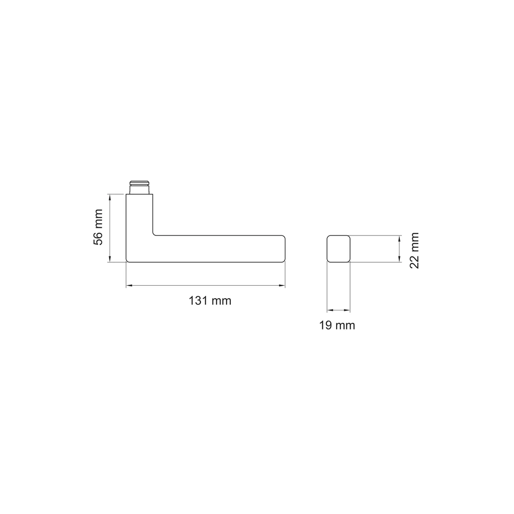 Technische Zeichnung [EDF46 89] Karcher Türdrücker Seattle EDF46 (Ersatz, Edelstahl) (Titan Grau)