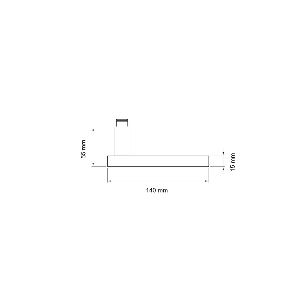 Technische Zeichnung [ED52 71] Karcher Türdrücker Milano (Ersatz, Edelstahl)