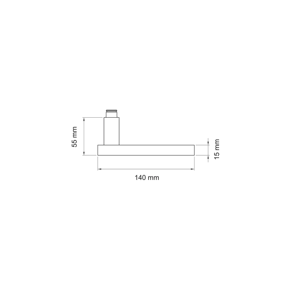 Technische Zeichnung [EDF52 71] Karcher Türdrücker Milano EDF52 (Ersatz, Edelstahl)