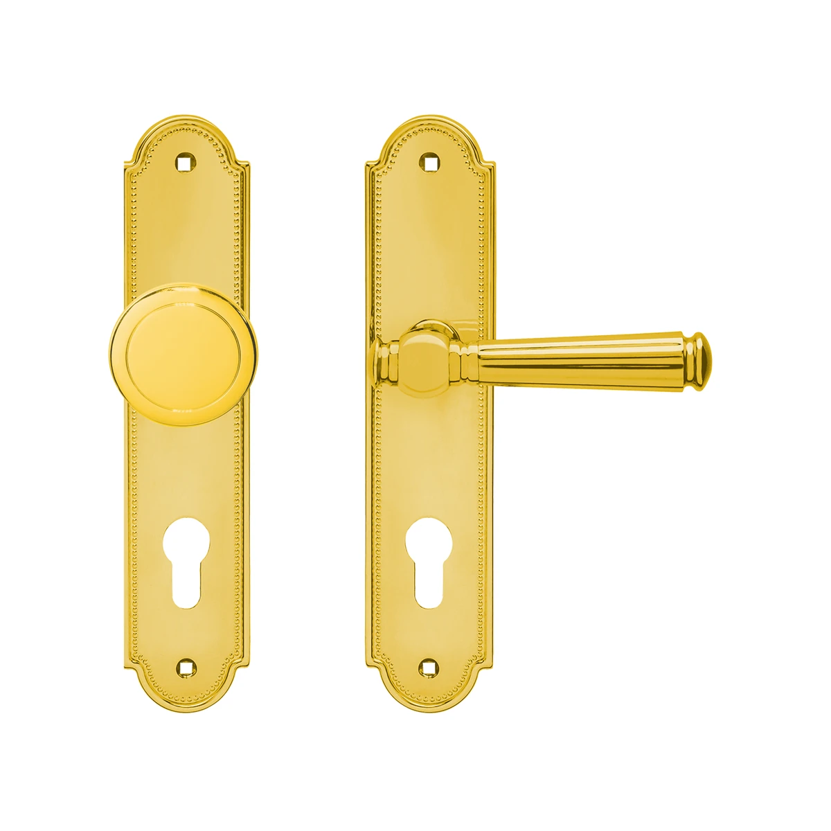 Karcher Türgriff-Garnitur Schöntal L260 (Edelstahl) - Oberfläche: Chrom, Variante: BB072, Ausführung: Profilzylinder