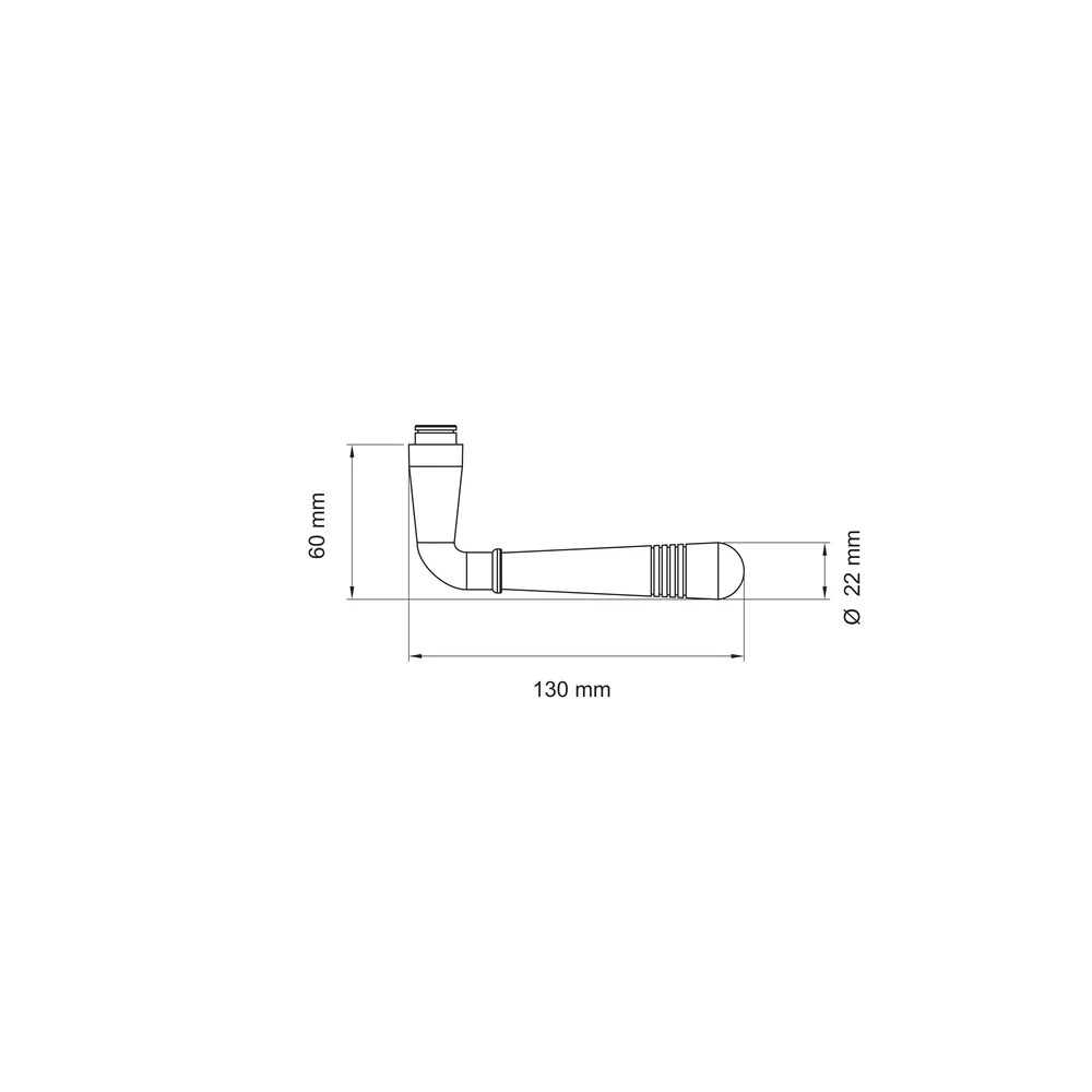 Technische Zeichnung [RD270 50] Karcher Türdrücker Montmartre (Ersatz, Edelstahl) (Chrom)