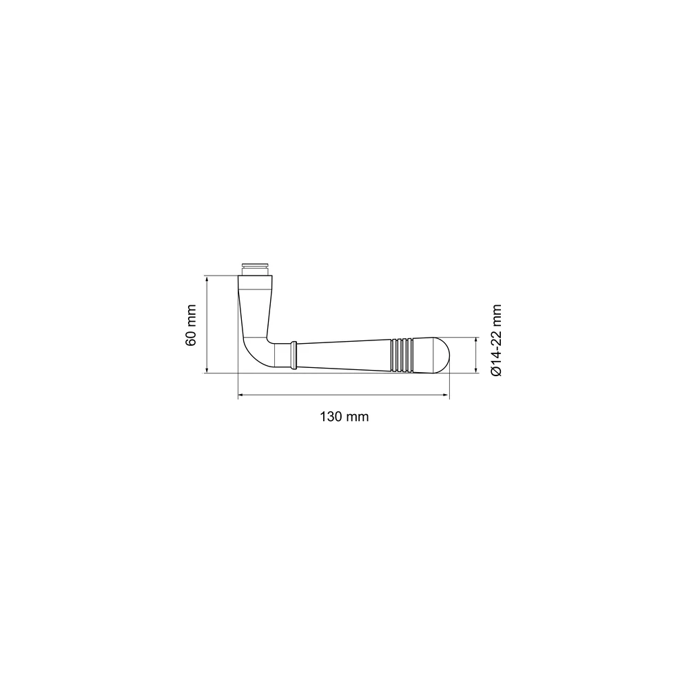 Technische Zeichnung [RDS270 50] Karcher Türdrücker Montmartre RDS270 (Ersatz, Edelstahl)