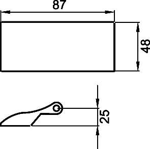 Technische Zeichnung [EGB 101 71] Karcher Glastürband 2-teilig (Edelstahl) - Variante: 71, Ausführung: 101 (71, 101)