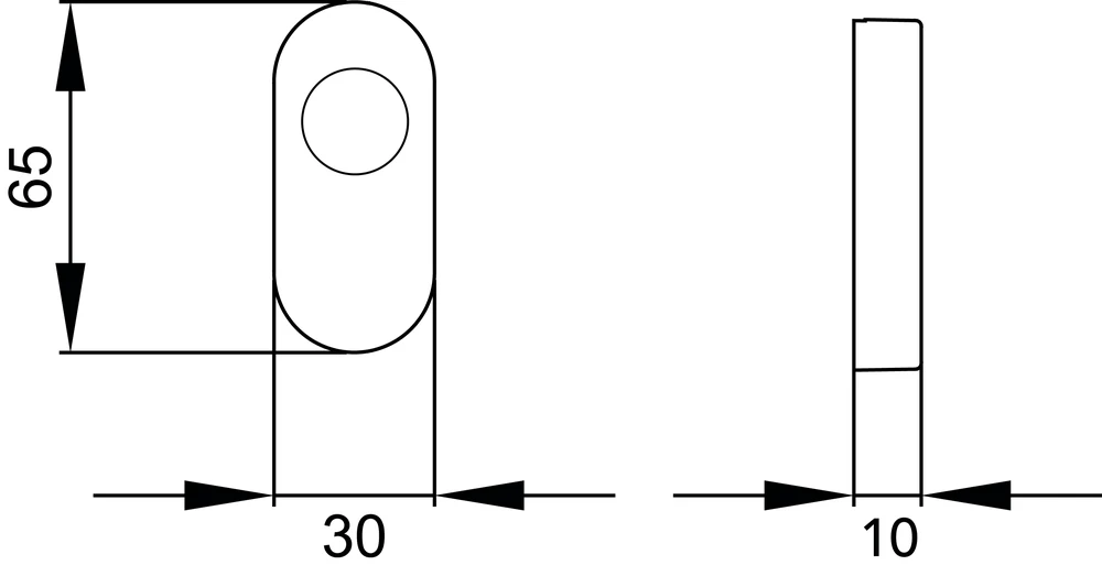 Technische Zeichnung [EZ145 KAV 71] Karcher Rosette für Rahmentüren EZ145 (Edelstahl)