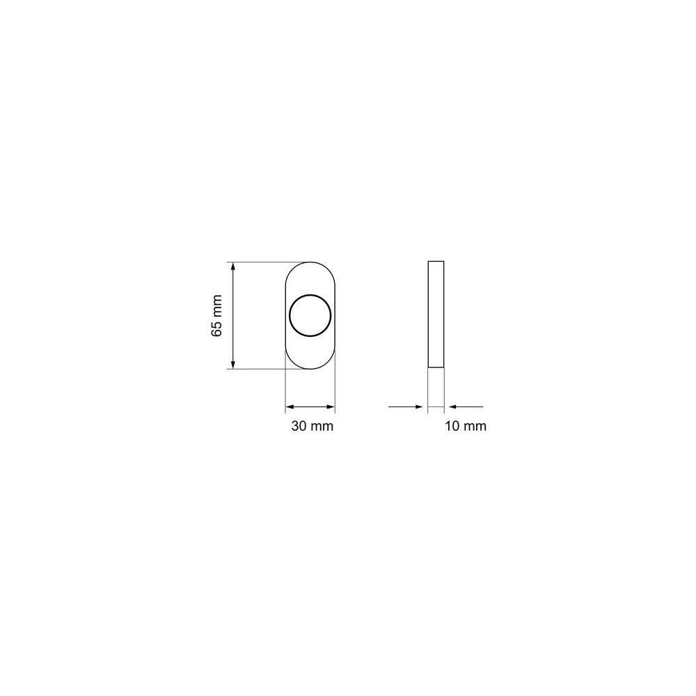 Technische Zeichnung [EZ149V 26 71] Karcher Rosette für Rahmentüren EZ149V (Edelstahl) (Edelstahl matt)