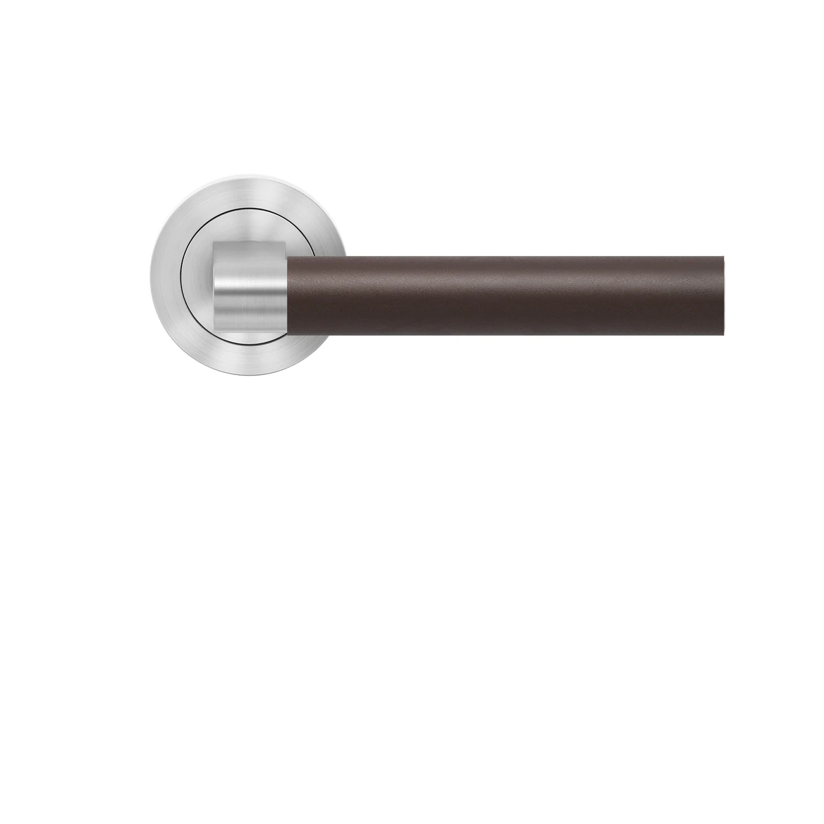 [ER45LD 0S 71] Karcher Türgriff-Garnitur Madeira - Leder dunkelbraun ER45LD (Edelstahl) (0S)