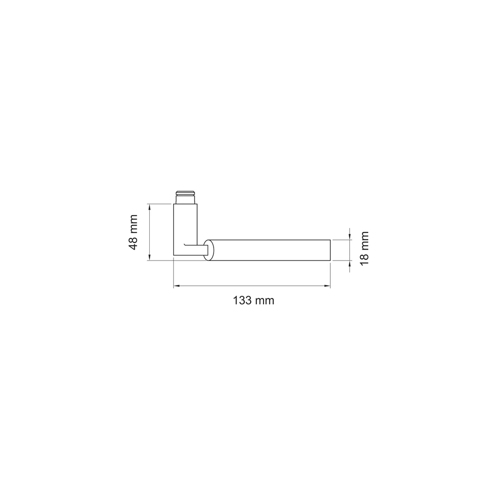 Technische Zeichnung [EDF36L 73] Karcher Türdrücker Atlantis EDF36 (Ersatz, Edelstahl) (Links)