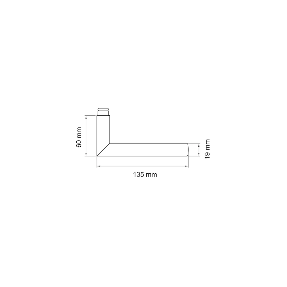 Technische Zeichnung [EDF30VL 71] Karcher Türdrücker Korsika EDF30V (Ersatz, Edelstahl) - Anschlag: Links (Links)