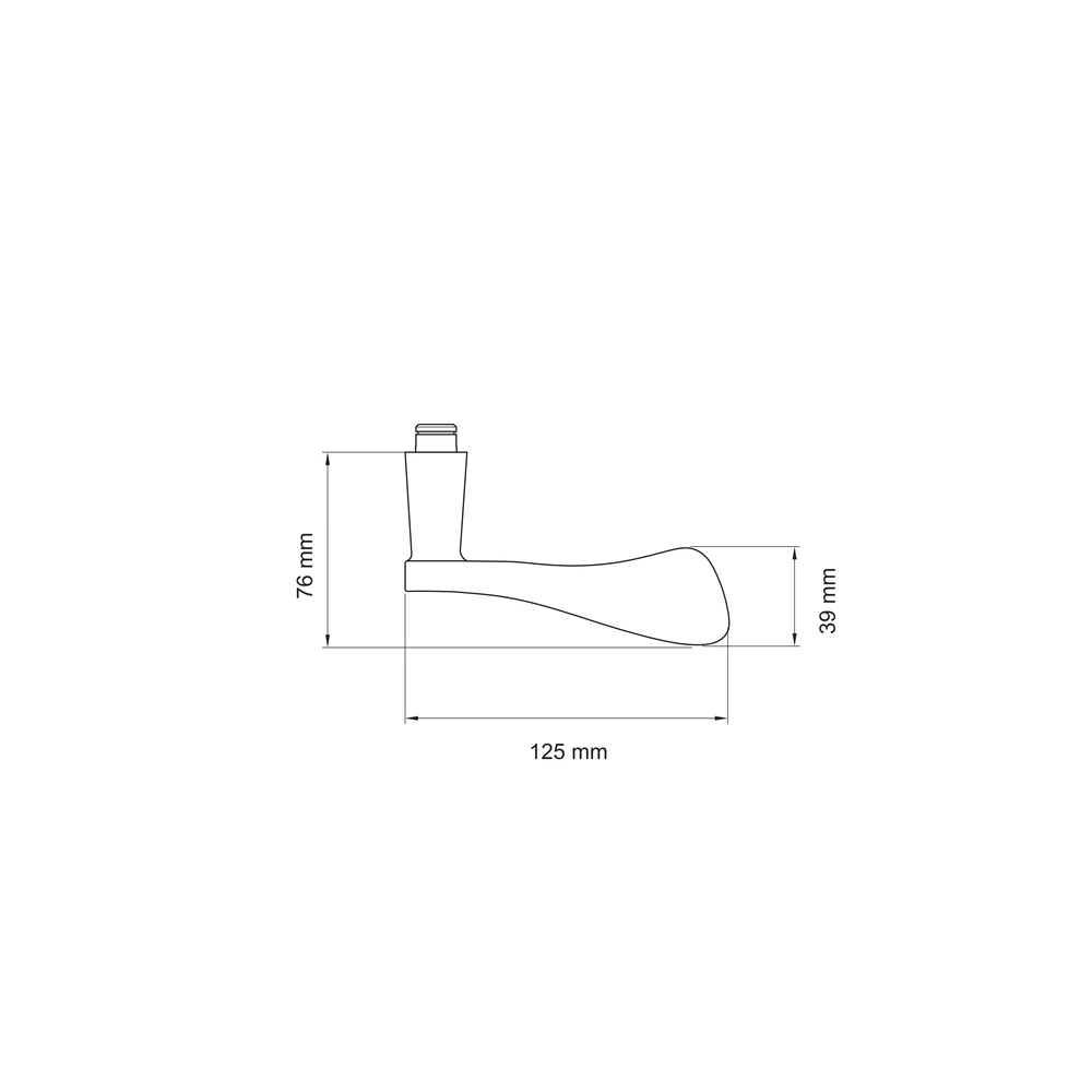 Technische Zeichnung [ED79R 73] Karcher Türdrücker Stockholm ED79 (Ersatz, Edelstahl) (Rechts)