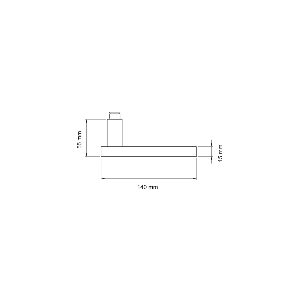 Technische Zeichnung [RD53YR 60] Karcher Türdrücker Torino RD53Y (Ersatz, Edelstahl) (Nickelmatt, Rechts)