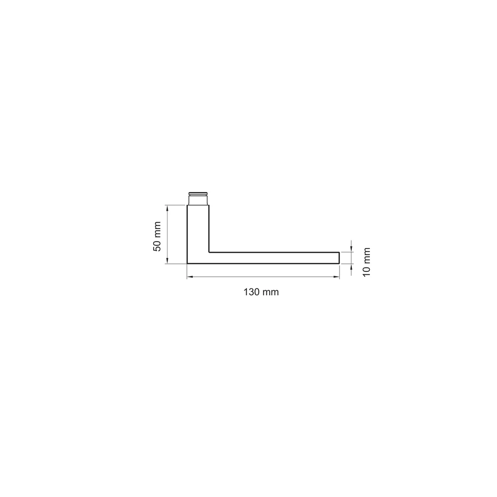 Technische Zeichnung [ED61L 83] Karcher Türdrücker Venedig ED61 (Ersatz, Edelstahl) (Kosmos Schwarz, Links)