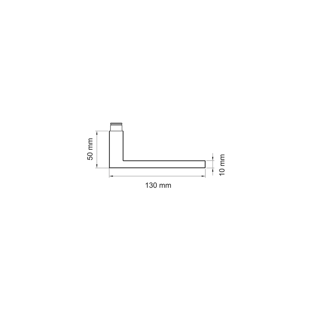 Technische Zeichnung [EDF61L 83] Karcher Türdrücker Venedig EDF61 (Ersatz, Edelstahl) (Kosmos Schwarz, Links)