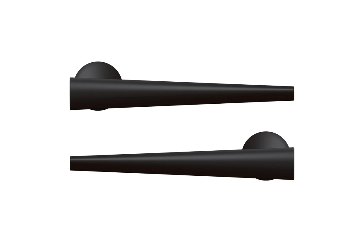 [ER59 0DS 83] Karcher Türgriff-Garnitur Brooklyn (Edelstahl) (Kosmos Schwarz, Griffpaar (ohne Rosette))