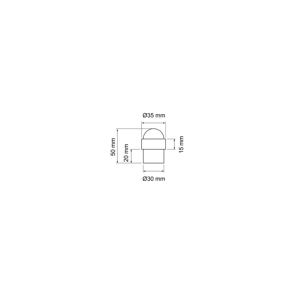 Technische Zeichnung [EZ212 71] Karcher Edelstahl Türstopper EZ212