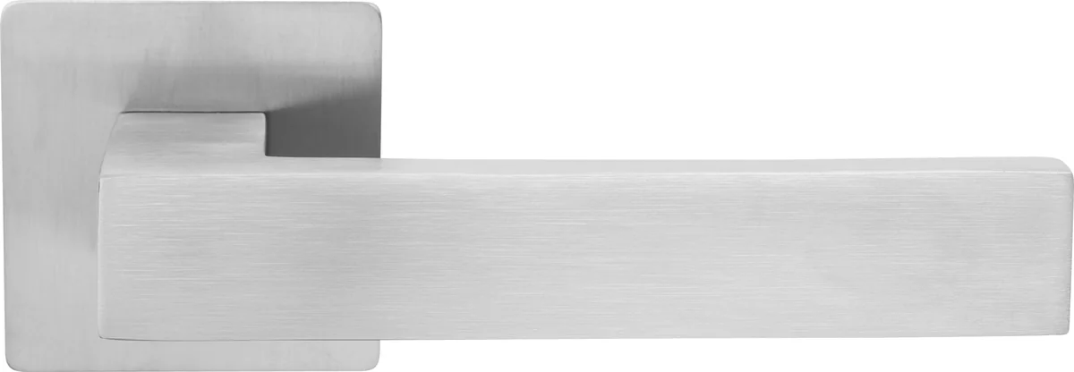 Griffgarnitur "Abano Flat Sq." Tiefschwarz - Oberfläche: Edelstahl matt, Schließart: Profilzylinder