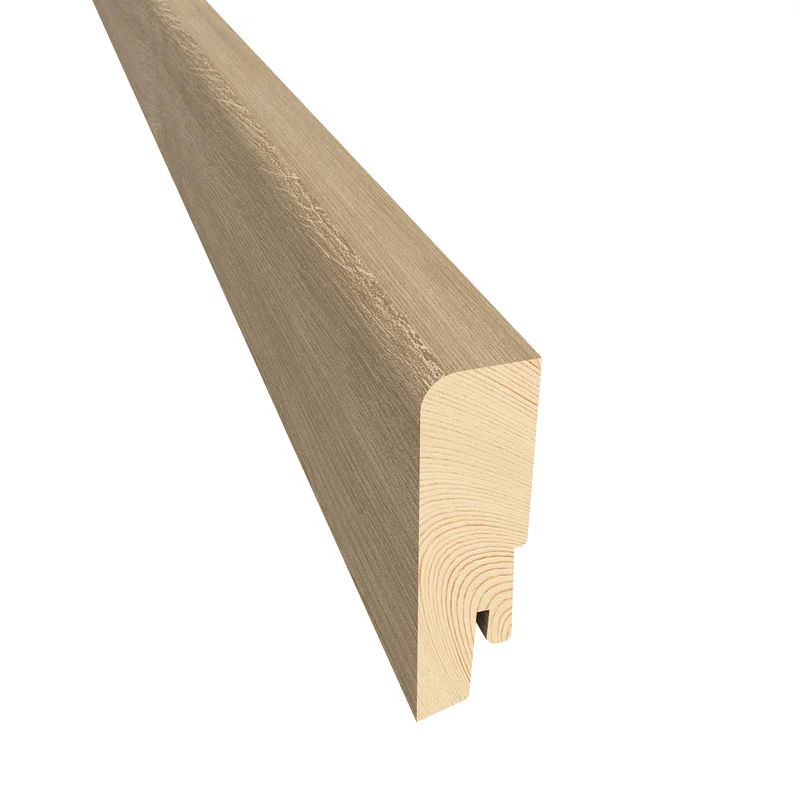 Kährs Sockelleiste furniert mattlackiert — 19×40 mm, Pack à 24 lfm (10 × 2,4 m) - Sockelleisten-Dekor: Eiche weiß
