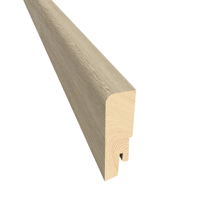 Kährs Sockelleiste furniert lackiert — 16×60 mm, Pack à 24 lfm (10 × 2,4 m) - Sockelleisten-Dekor: Eiche Coast