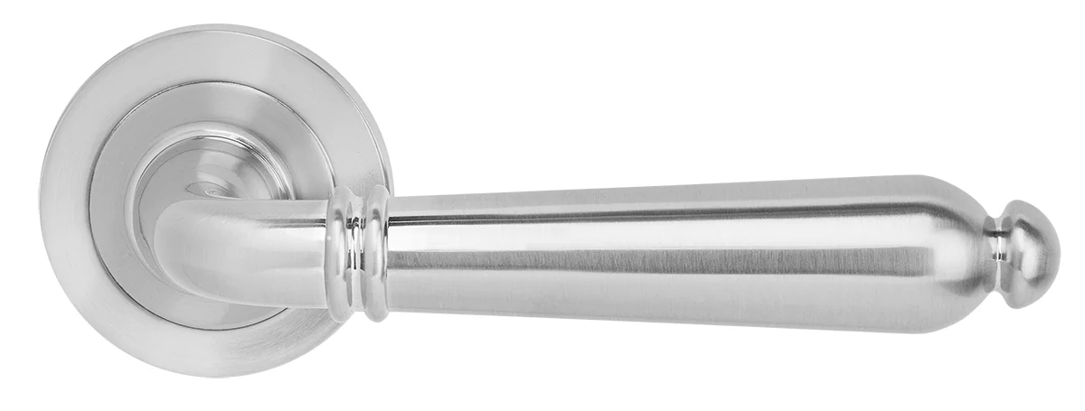 Griffgarnitur "Bologna" nickel matt - Oberfläche: Nickel matt, Schließart: Profilzylinder