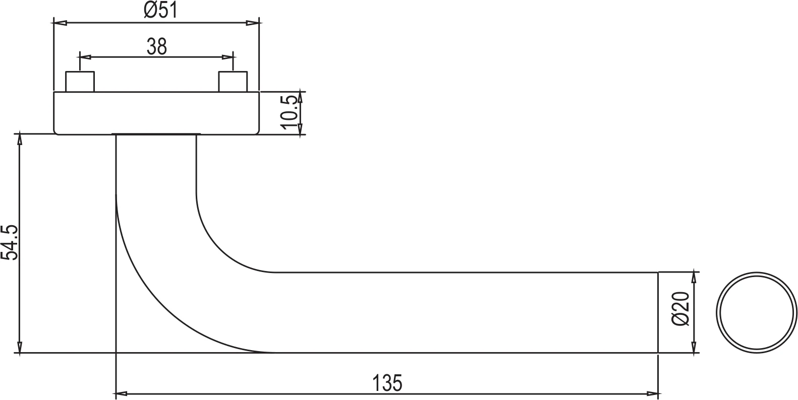 Technische Zeichnung [186162871] Griffwerk DANIELA (OS)