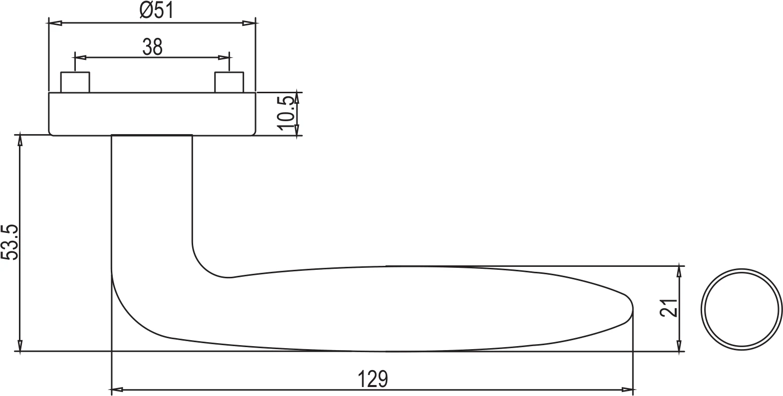 Technische Zeichnung [193160371] Griffwerk VERONICA (WC)