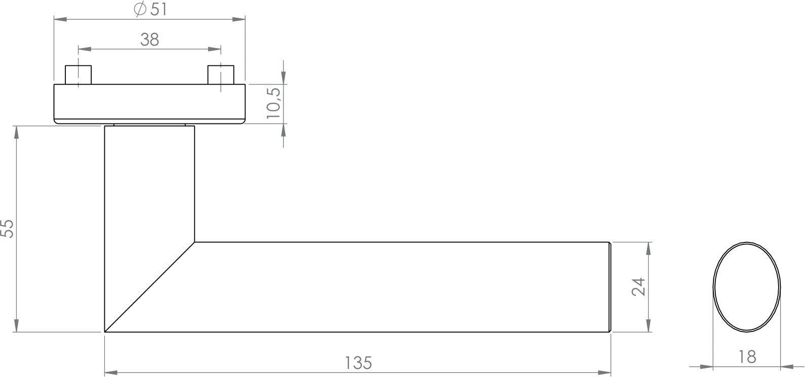 Technische Zeichnung [328162871] Griffwerk VIVIA (OS)