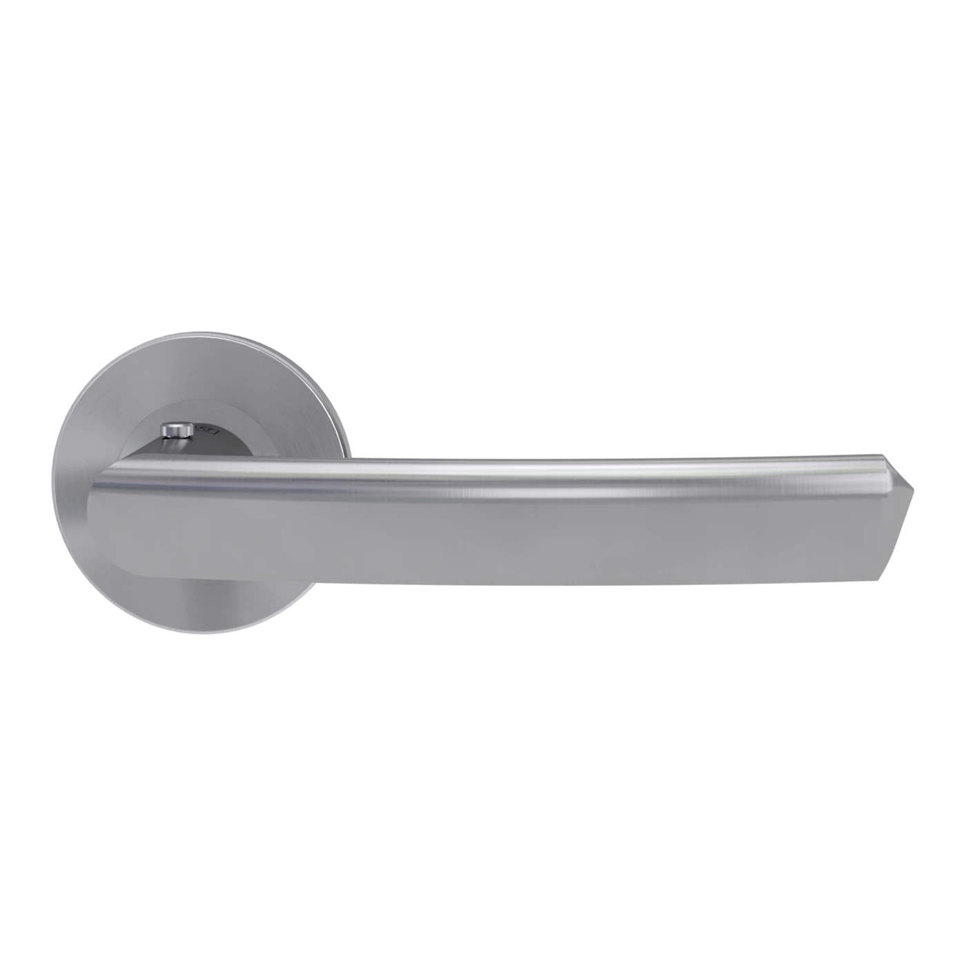 [132013371] Griffwerk CRYSTAL Türgriffgarnitur Edelstahl matt - Oberfläche: Edelstahl matt, Rosettenform: Rund, Verriegelung: Smart2lock Din Rs (Smart2lock Din Rs)