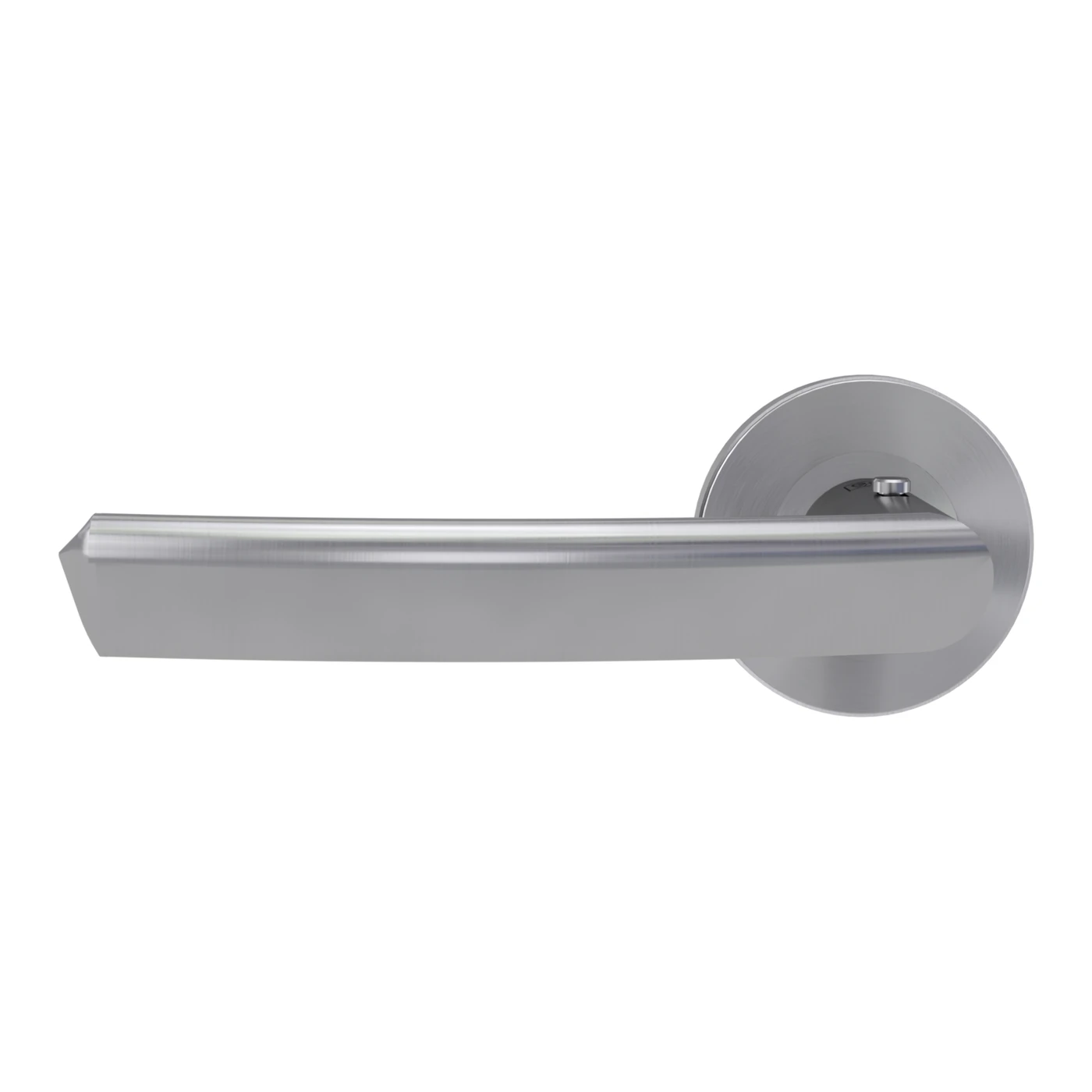 Griffwerk CRYSTAL Türgriffgarnitur Edelstahl matt - Oberfläche: Edelstahl matt, Rosettenform: Rund, Verriegelung: Smart2lock Din Ls