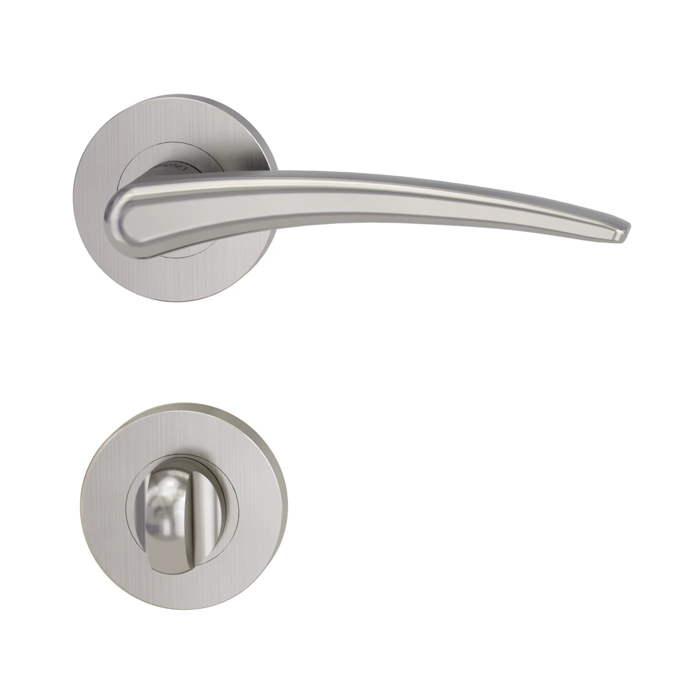 Griffwerk MARISA - Oberfläche: Samtgrau, Rosettenform: Rund, Verriegelung: WC