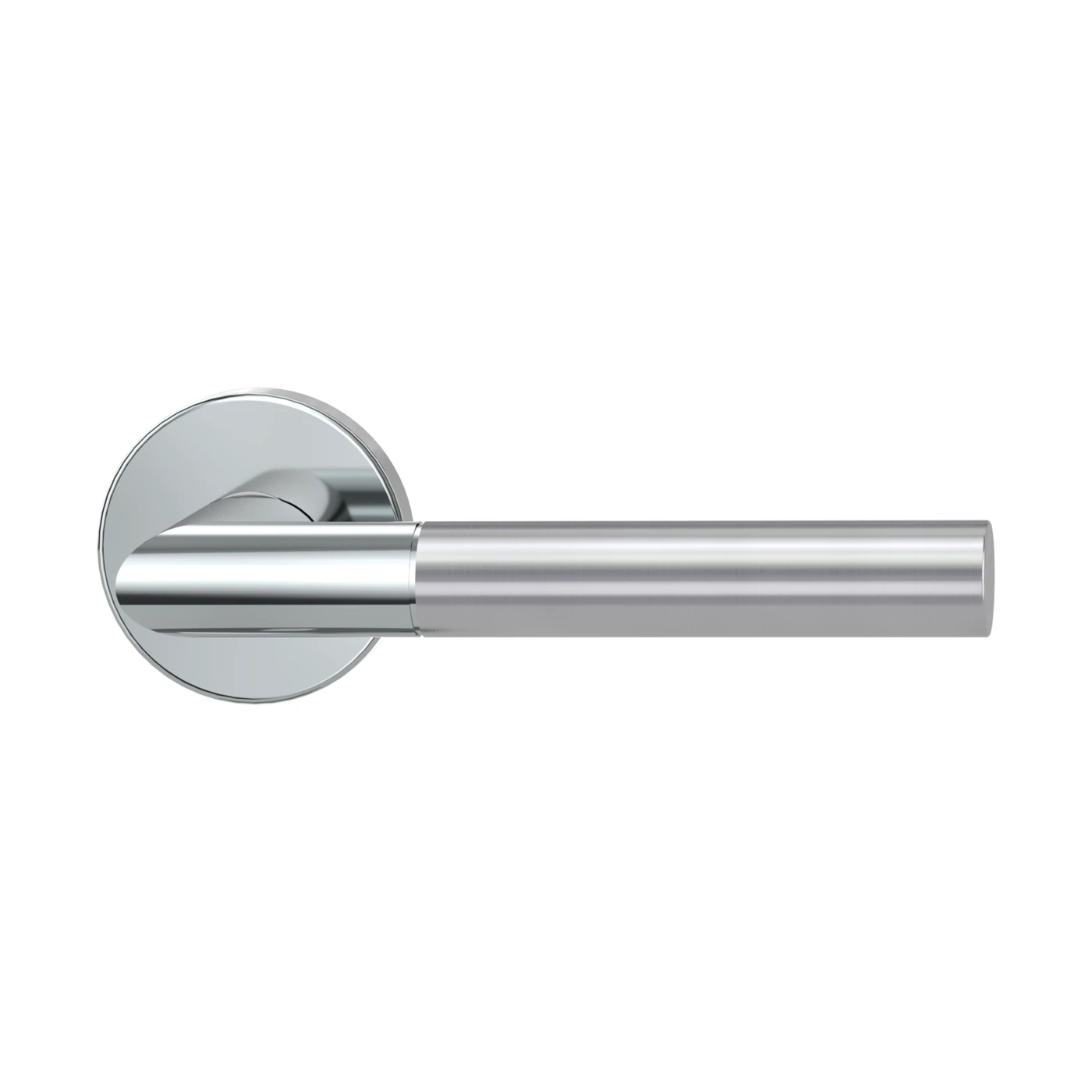 [339162873] Griffwerk ARICA - Oberfläche: Edelstahl poliert-matt, Rosettenform: Rund, Verriegelung: OS (OS)