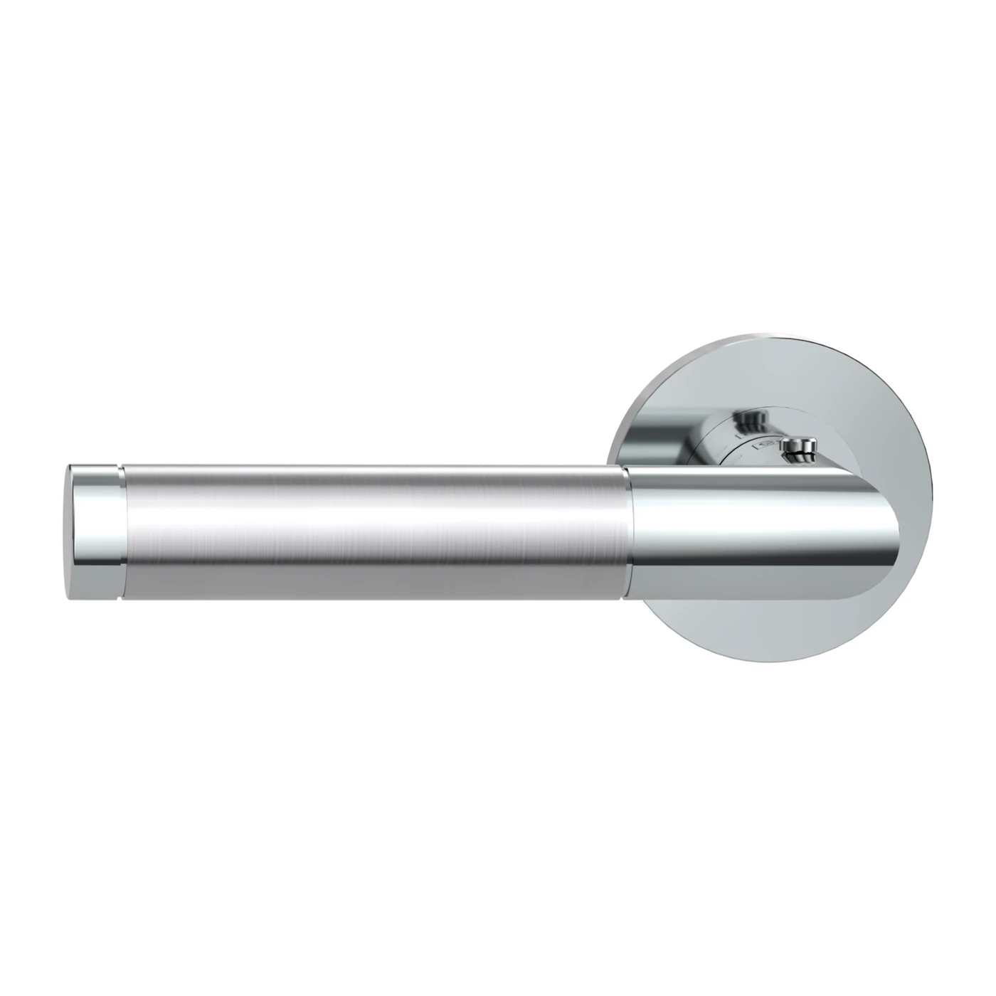 Griffwerk LOREDANA PROFESSIONAL - Oberfläche: Edelstahl poliert-matt, Rosettenform: Rund, Verriegelung: Smart2lock Din Ls